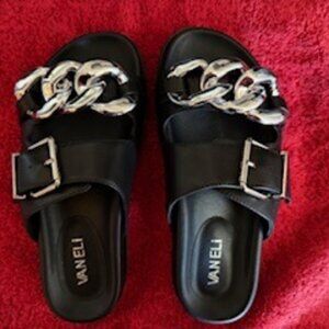 Vaneli Faresy Leather Sandals - Size 6.5